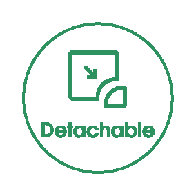 Detachable for a better recyclability